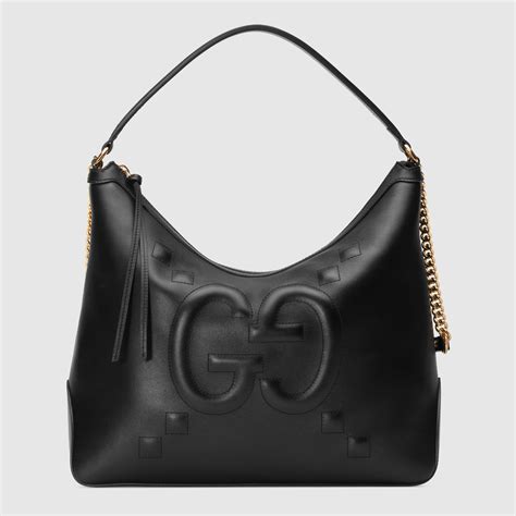 gucci gg leather hobo bag